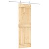 vidaXL Skyded&oslash;r Natur og hvid 70 x 210 cm Massivt Fyrretr&aelig;