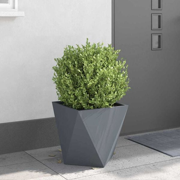 vidaXL Plantekasse 2 pcs Antracit 40 x 40 x 40 cm St&aring;l