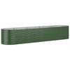 vidaXL plantekasse 368x80x68 cm galvaniseret st&aring;l gr&oslash;n