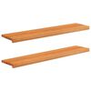 vidaXL Trappetrin 2 stk. 110 x 30 x 2 cm Lys Brun Solid b&oslash;g
