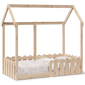 vidaXL sengeramme til husseng 70x140 cm massivt fyrretr&aelig;