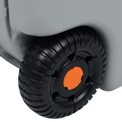 vidaXL vandbeholder med hjul til camping 25 l grå