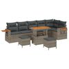 vidaXL Havesofa S&aelig;t 9 stk. Gr&aring; polyrattan
