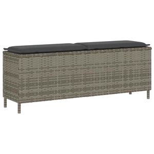 vidaXL haveb&aelig;nk med hynde 110x30x40,5 cm polyrattan gr&aring;