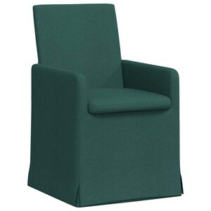 vidaXL Spisestole 2 stk. Stof M&oslash;rkegr&oslash;n 57 x 67 x 95 cm