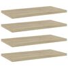 vidaXL boghylder 4 stk. 40x20x1,5 cm konstrueret tr&aelig; sonoma-eg