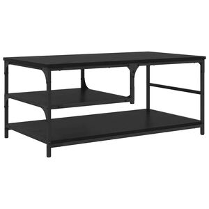 vidaXL Sofabord Sort eg 90 x 49 x 40 cm Konstrueret tr&aelig;