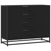 vidaXL sk&aelig;nk 92x35x76 cm konstrueret tr&aelig; sort