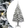 vidaXL Kunstigt juletr&aelig; Hvid 240 cm PVC og St&aring;l og Plastik