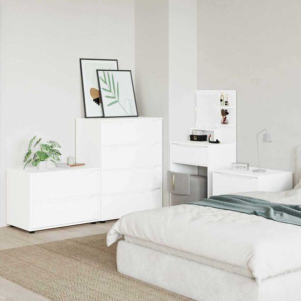 vidaXL Opbevaringsskab Hvid 80 x 48 x 57 cm Konstrueret tr&aelig;