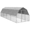 vidaXL h&oslash;nseg&aring;rd med tag 2,5x8x2,25 m galvaniseret st&aring;l