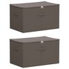 vidaXL Opbevaringskasse 2 stk. Ikke-v&aelig;vet stof 60 x 43 x 35 cm 90,3 L