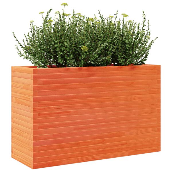 vidaXL plantekasse 110x40x68,5 cm massivt fyrretr&aelig; gyldenbrun