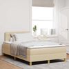 vidaXL Box spring seng med madras Creme 120 x 190 cm Stof