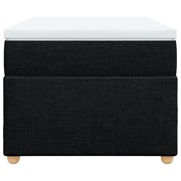 vidaXL kontinentalseng med madras 80x200 cm stof sort