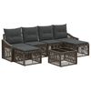 vidaXL Havesofa S&aelig;t 7 stk. Gr&aring; polyrattan
