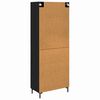 vidaXL Highboard med skuffe 2 pcs Sort eg Konstrueret tr&aelig;