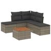 vidaXL sofas&aelig;t til haven 6 dele med hynder polyrattan gr&aring;