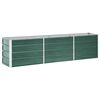vidaXL forh&oslash;jet plantekasse 240x40x45 cm galvaniseret st&aring;l gr&oslash;n