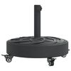 vidaXL parasolfod med hjul til &Oslash;38/48 mm st&aelig;nger 27 kg rund