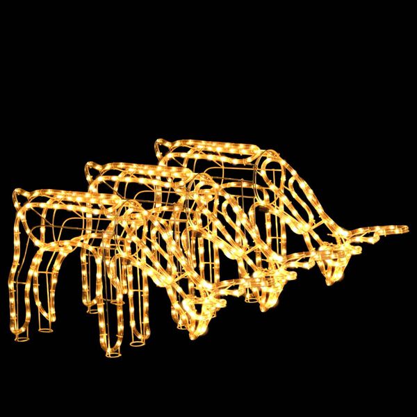 vidaXL julerensdyr 3 stk. 73x31x45 cm varmt hvidt lys