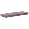 vidaXL hynde til pallesofa 120x40x7 cm bomuld gr&aring;brun