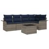 vidaXL Havesofa S&aelig;t 6 stk. Gr&aring; polyrattan