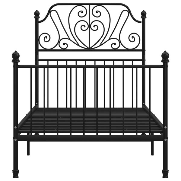 vidaXL sengestel 100x200 cm metal sort