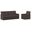 vidaXL Sofa S&aelig;t 2 pcs M&oslash;rk Brun Stof