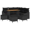 vidaXL Havesofa S&aelig;t 9 stk. Sort polyrattan