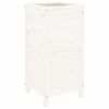 vidaXL plantekasse 40x40x78 cm massivt fyrretr&aelig; hvid