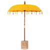 vidaXL Balinesisk parasol med base Gul 185 x 185 x 260 cm