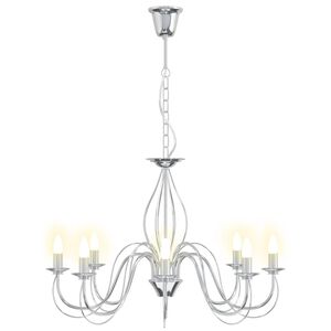 vidaXL Justerbar lysekrone E14 Metal Krom &Oslash; 78 x 101 cm
