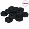 vidaXL velegnet til flade skiver 12 stk. Sort &empty;15 x 3 mm PVC Copolymer