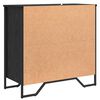 vidaXL Sideboard med skuffe Sort eg 79,5 x 35,5 x 74,5 cm
