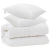 vidaXL Dyne med puder med pude 3 stk. Hvid Microfiber