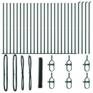 vidaXL Hegnsp&aelig;l Gr&oslash;n 50 x 1,2 m (36 mm net) St&aring;l og PVC