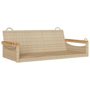 vidaXL gyngeb&aelig;nk 109x62x40 cm polyrattan beige