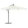 vidaXL haveparasol med st&aring;lstang 269x269x235 cm hvid