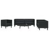 vidaXL Stue Sofa 3 pcs Sort 194 x 74,5 x 70,5 cm Faux l&aelig;der