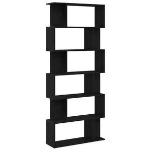 vidaXL bogreol 80x24x190,5 cm konstrueret tr&aelig; sort-eg