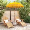 vidaXL Balinesisk parasol med base Gul 185 x 185 x 260 cm