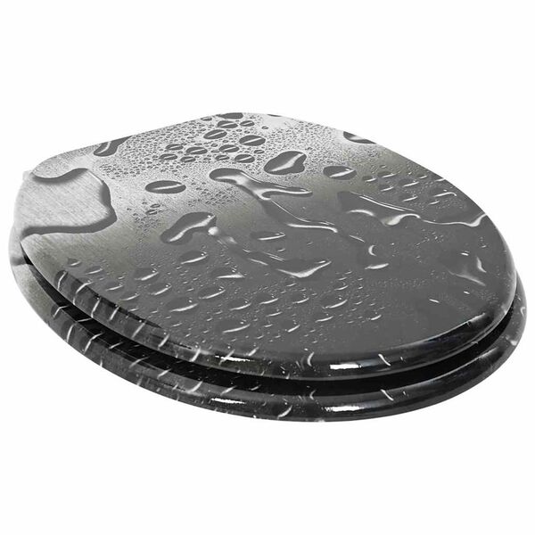 vidaXL Bl&oslash;dt lukket toiletbr&aelig;t Gr&aring; 44 x 38 cm MDF plade