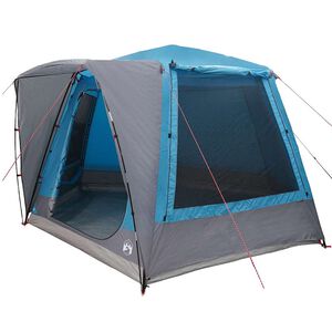 vidaXL Camping telt Hytte med tag Bl&aring; 420 x 420 x 227 cm Polyester