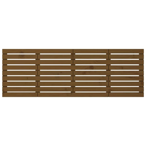 vidaXL sengegavl 166x3x63 cm massivt fyrretr&aelig; gyldenbrun