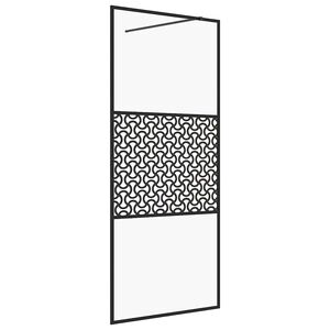 vidaXL brusev&aelig;g 80x195 cm klart sikkerhedsglas sort