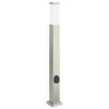 vidaXL pullertlampe med stikkontakt 80 cm rustfrit st&aring;l IP44
