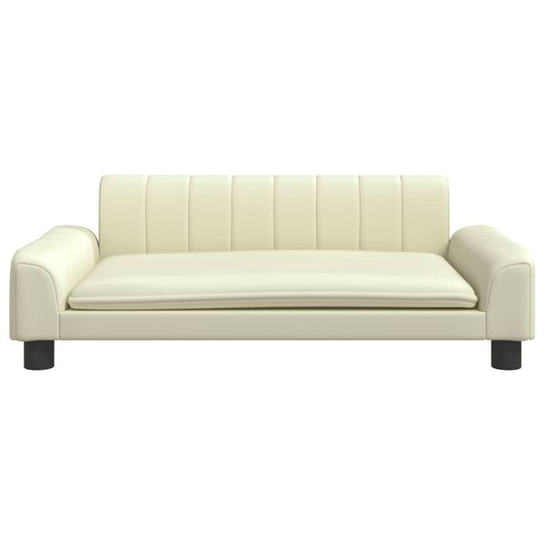 vidaXL sofa til børn 90x53x30 cm kunstlæder cremefarvet