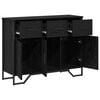 vidaXL Sideboard med skuffe Sort eg 97 x 32,5 x 74,5 cm