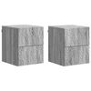 vidaXL V&aelig;gh&aelig;ngt Natbord 2 pcs Gr&aring; Sonoma 34,5 x 33 x 40 cm
